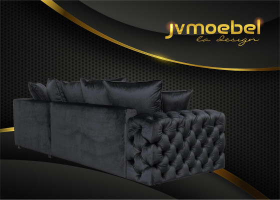 Chesterfield sofá esquinero esquinero Sofá de esquina Tapizado Esquina Juego de salón Sofás Sofá Terciopelo Nuevo