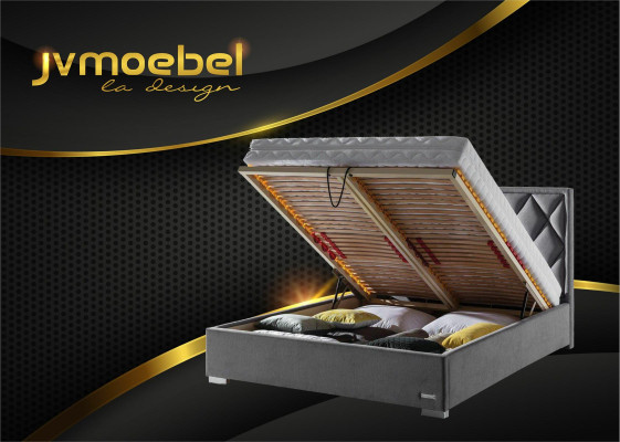 Cama de lujo Boxspring para dormitorio de tela de muebles doble de 140 160 180 x 200 cm