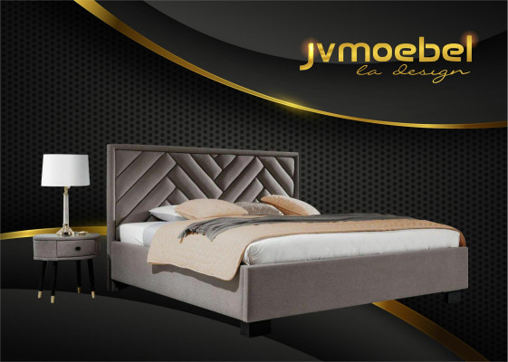 Cama de lujo Boxspring para dormitorio de tela de muebles doble de 140 160 180 x 200 cm