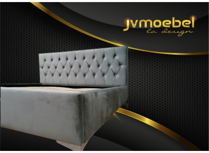 Chesterfield Textil Cama Acolchada Diseño 140x200 Cama Doble Estructura de Cama