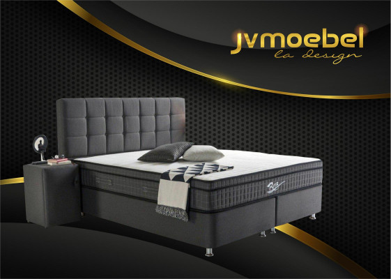 Cama doble Boxspring para el dormitorio con camas dobles de lujo de diseñador 160x200 nuevas.