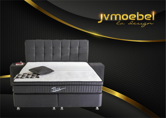 Cama doble Boxspring para el dormitorio con camas dobles de lujo de diseñador 160x200 nuevas.