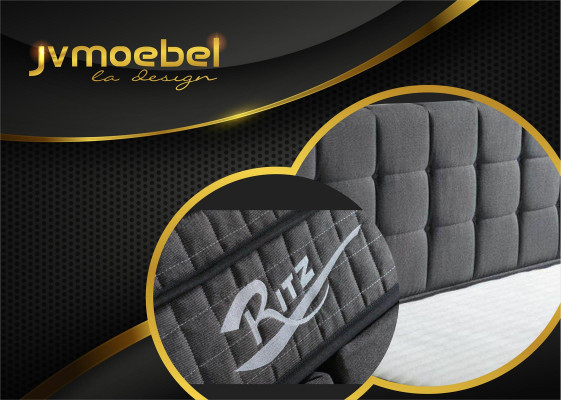 Cama doble Boxspring para el dormitorio con camas dobles de lujo de diseñador 160x200 nuevas.