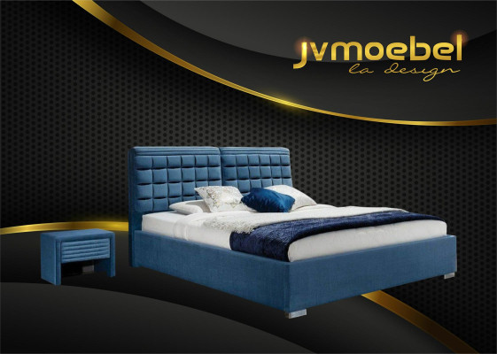 Cama de lujo con somier tapizado diseño cama de hotel dormitorio muebles doble