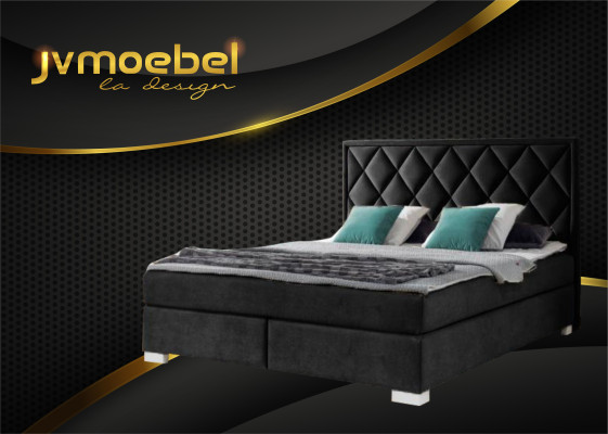 Cama de lujo Boxspring tela Hotel beige Camas Dormitorio Muebles Diseño Doble