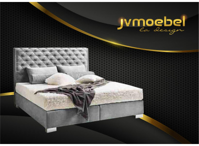 Chesterfield cama somier textil dormitorio muebles de cama modernos tela nueva.
