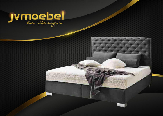 Chesterfield cama somier textil dormitorio muebles de cama modernos tela nueva.
