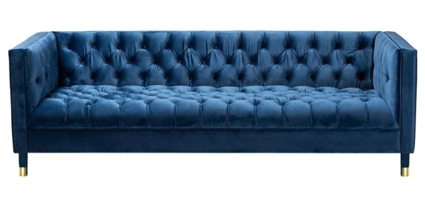 Sofá Textil de diseño moderno Chesterfield azul, mobiliario creativo nuevo para la sala de estar.