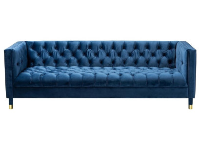 Sofá Textil de diseño moderno Chesterfield azul, mobiliario creativo nuevo para la sala de estar.
