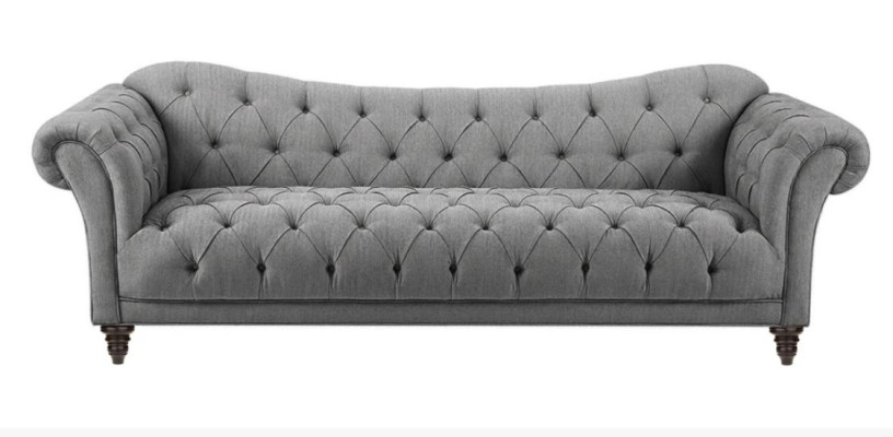 Sofá beige con botones, sofá Chesterfield acolchado, sofá de asientos, sofás de lujo nuevos.