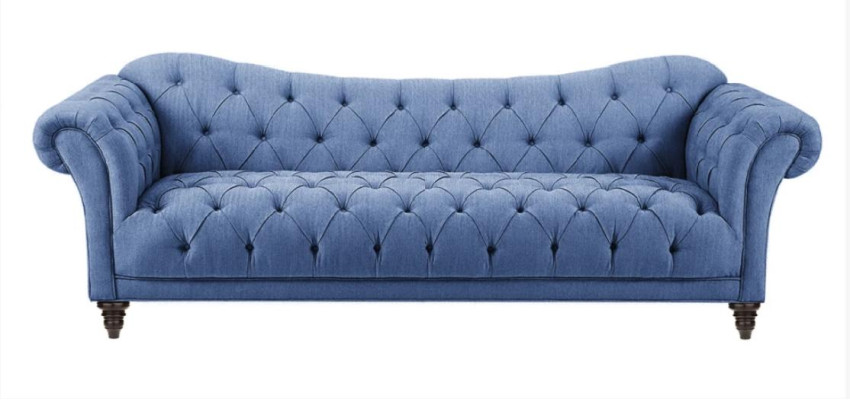 Sofá beige con botones, sofá Chesterfield acolchado, sofá de asientos, sofás de lujo nuevos.