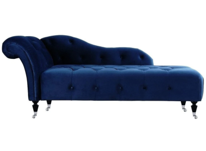 Elegante reposeras Chesterfield con botones de terciopelo Chaise longue