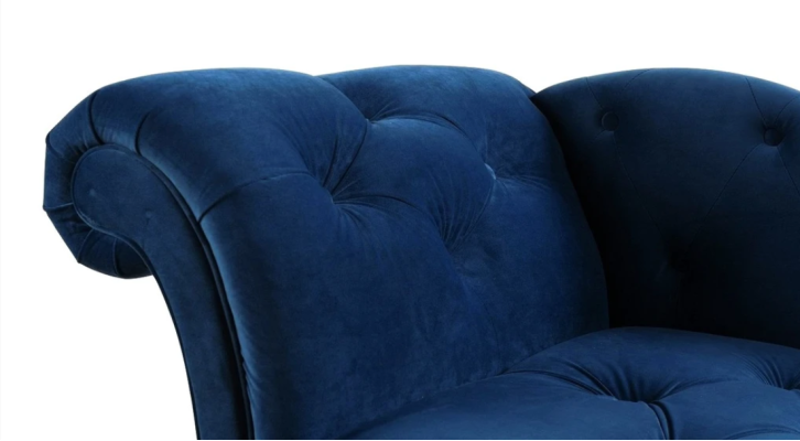 Elegante reposeras Chesterfield con botones de terciopelo Chaise longue