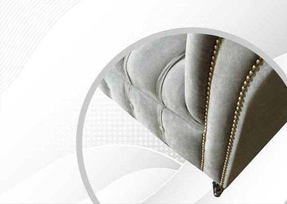 Chesterfield Sillón Sofá Tela Sofás 1,5 plazas 1 plaza