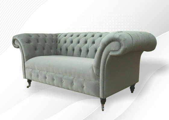 Sofá Chesterfield Sofá Sofás Tapizados Clásico 2 plazas Cuero Tela Textil Nuevo