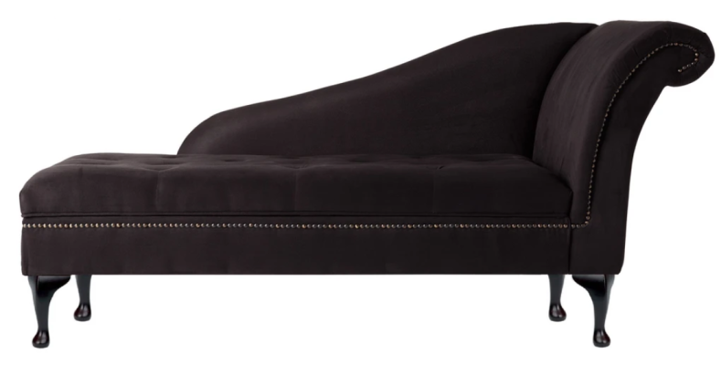 Chaiselongue Elegante Chesterfield Lounge con botones de terciopelo Chaiselounge