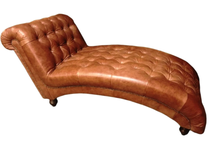 Chesterfield marrón Chaiselongue muebles sofá sala de estar moderno.
