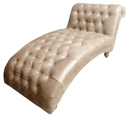 Chesterfield marrón Chaiselongue muebles sofá sala de estar moderno.
