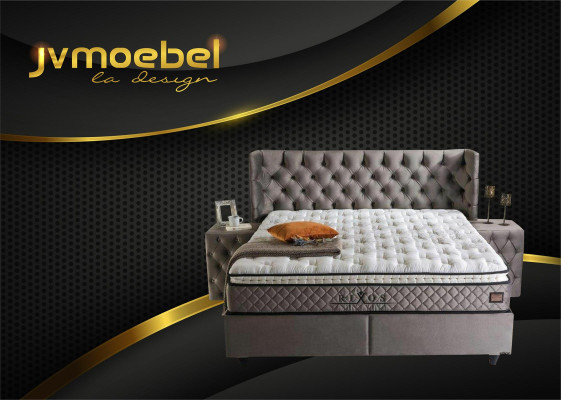 Mesitas de noche modernas 2x de diseño Chesterfield textil dormitorio mesitas de noche nuevas.