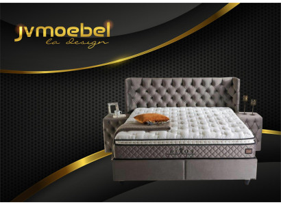 Estructura de cama de tela Muebles de lujo modernos Camas Textiles de cama con diseño de dormitorio