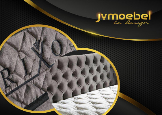 Estructura de cama de tela Muebles de lujo modernos Camas Textiles de cama con diseño de dormitorio