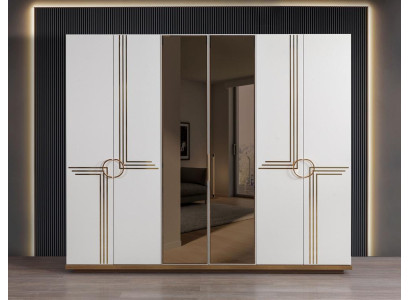 Armario de dormitorio de madera de lujo diseño moderno mueble blanco