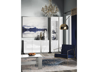 Juego de muebles de sala: diseño de aparador, mesa de centro, cómoda, vitrina de 3 piezas.