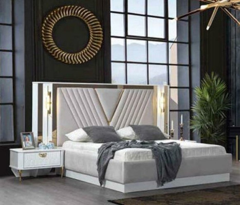 Moderno conjunto de dormitorio en precioso diseño europeo.