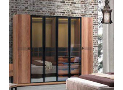 Armario de lujo Muebles del dormitorio Armarios con puertas de cristal