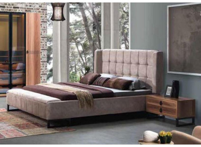 Cama cama doble camas muebles mobiliario dormitorio diseño tela