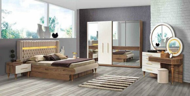 Cama Cama doble Camas Muebles Mobiliario Nuevo Dormitorio Mobiliario Diseño