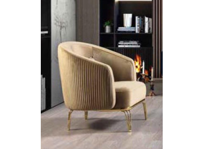 Sillón sofá moderno Relax de tela Lounge, asiento de lujo de poliéster.