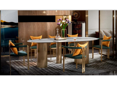 Mesa de comedor 6 sillas Diseño moderno Muebles de lujo Mesa Silla de comedor