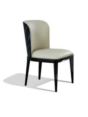 Mesa de comedor 6 sillas de comedor de cuero redonda moderna diseño muebles.
