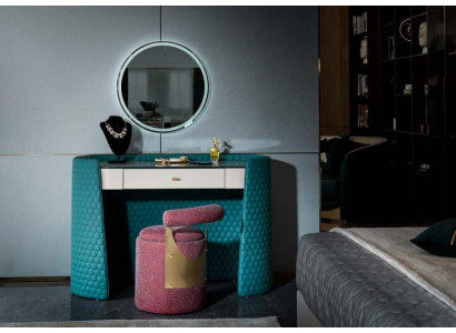 Mesa de maquillaje Taburete Dormitorio Cuero Textil Consolas Diseño moderno Maquillaje Nuevo