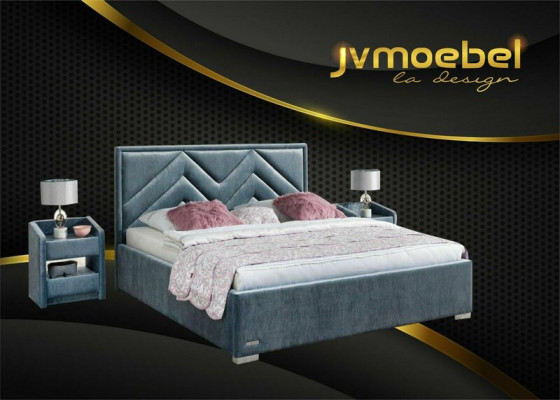 Conjunto de dormitorio completo Cama 2x Mesita de noche 3 piezas Juego de diseñador de camas de lujo