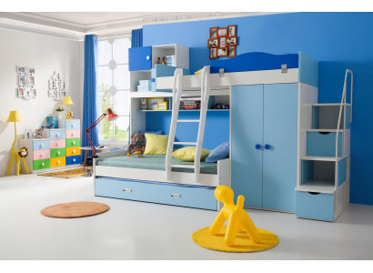 Camas litera de madera real para habitaciones de niños y jóvenes. Nueva cama litera doble.