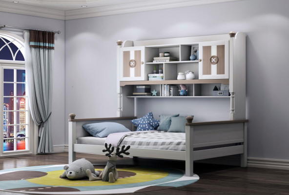 Dormitorio infantil Cama Niños Camas Diseño Dormitorio Cama Individual Muebles Nuevo.