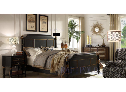 Cama de madera para dormitorio Cama de madera real Hotel 180x200 Estilo Muebles macizos Camas