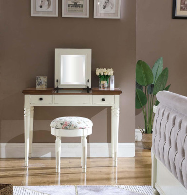 Tocador Espejo Lujo Consola Cómoda Dormitorio Mesa de Consola Madera Nuevo