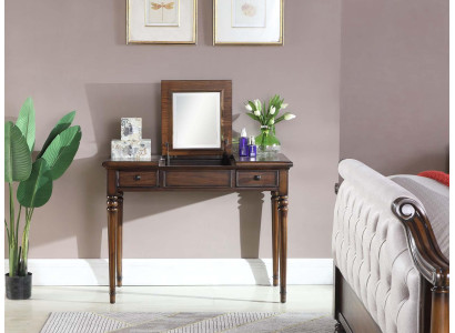 Mesa de madera maciza Consola clásica Espejo Cómoda Tocador Dormitorio Nuevo