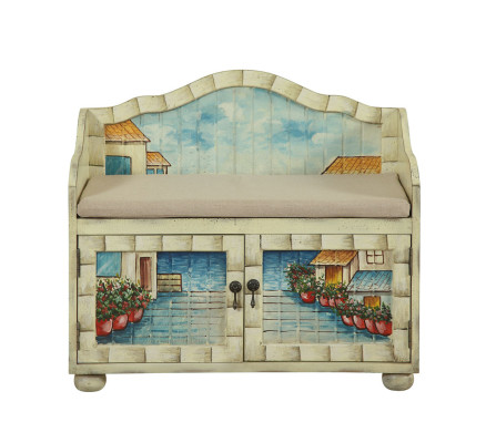 Banqueta acolchada Banco de diseñador Banco de asientos Muebles de asiento Banco de madera Zapato