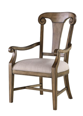 Silla marrón diseño sala de estar comedor sillas de madera tapizadas con reposabrazos nueva