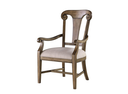 Silla marrón diseño sala de estar comedor sillas de madera tapizadas con reposabrazos nueva