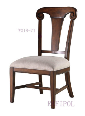 Lujo Diseño Silla Tapizada Sillas Asiento Comedor Madera Textil Butaca Madera Maciza Nuevo