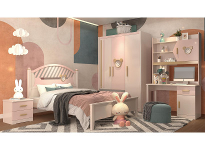 Habitación infantil juvenil dormitorio Muebles Juego completo Mesita de noche Nuevo 4 piezas