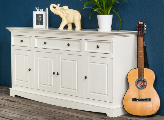 Conjunto de muebles clásicos de diseño 2 piezas estilo rural vitrina cómoda muebles de madera