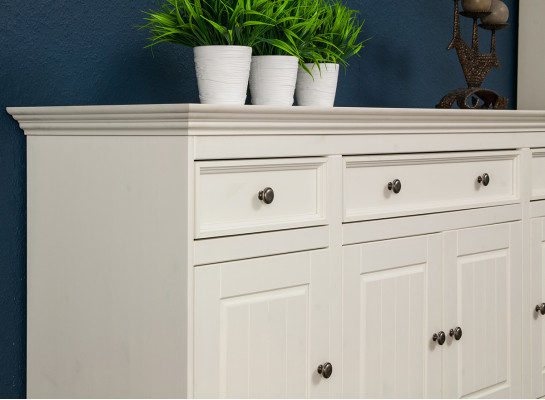 Conjunto de muebles clásicos de diseño 2 piezas estilo rural vitrina cómoda muebles de madera