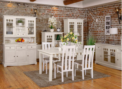 Diseño de comedor Muebles de estilo rústico Grupo de sillas Mesa + 4 sillas Conjunto de 5 piezas Sofá
