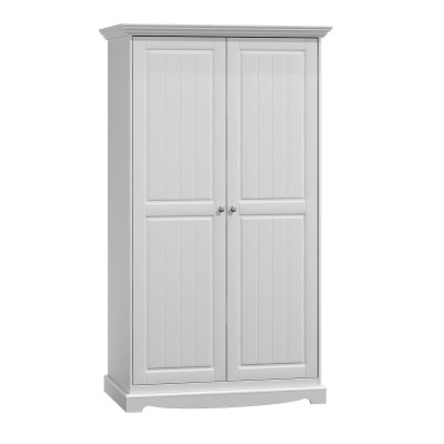 Armario de guardarropa de casa de campo Armario multiusos de madera Armarios blancos.